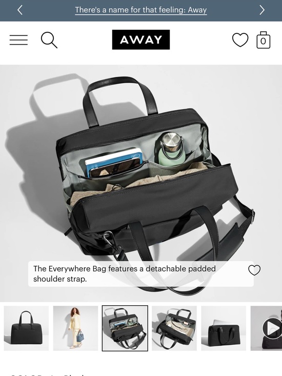 Away Handbags - Away “The Everywhere Bag” - Jet Black